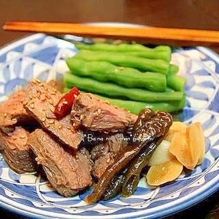 牛肉と隠元のピリ辛煮